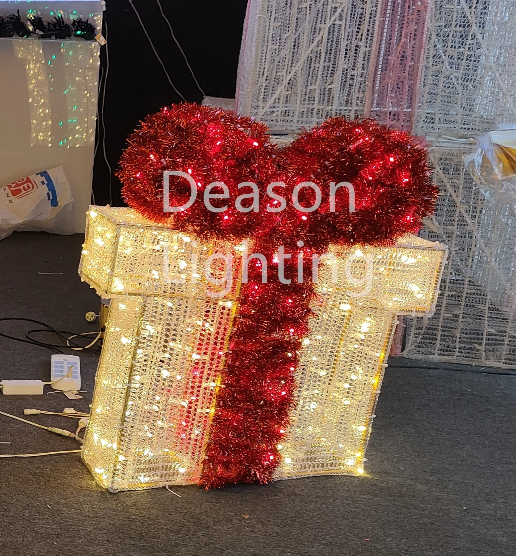 Lighted christmas gift boxes 0