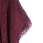 Cape Women's Sweater Cape Poncho Shawl Cardigan With Heavy Tassel Thick Knit Solid Color