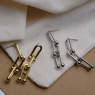Silver Earrings Vershal Korean Fancy Unique Design Silver Gold Metal Style Stud Earrings For Women