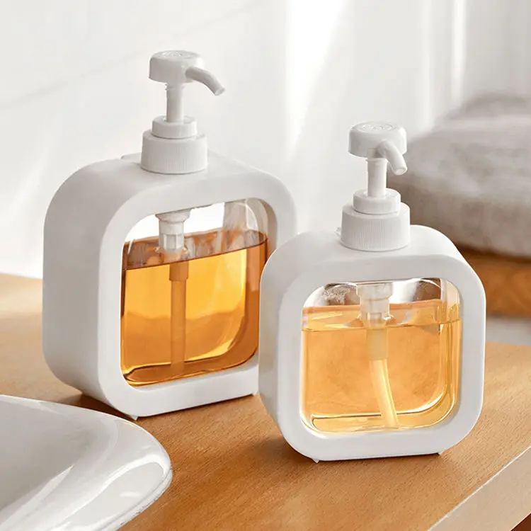 Bathroom Soap Storage Bottle Dispenser Portable Travel Dispenser Bottles Press Type Transparent Shampoo Dispenser