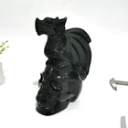Carved Carved Obsidian Carved Hot Sale Wholesale Reiki Gemstone Natural Hand Carved Obsidian Dragon Skulls