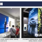 Led Shopping Malls Led Display 27x40inch Single Sided Chain Shopping Mall Led Display Showcase With Edge Lit