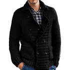 Sweater Men's Sweater Cardigan Solid Color Turn-down Knit Coat With Long Sleeves