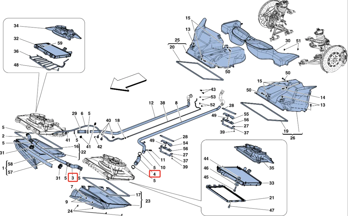 Suitable for Ferrari 458 Italia Speciale Spider Short Coolant Reservoir Coolant Pipe OEM 251273 262473 Rubber Material details