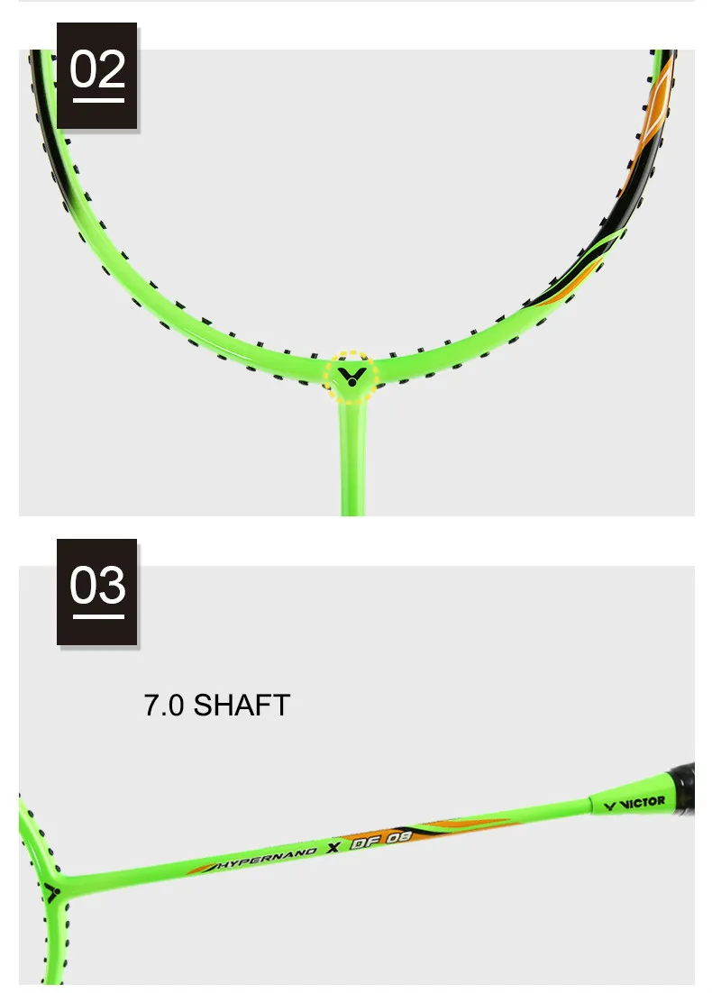 Victor Full Carbon Professional Badminton Racket With Bag Grip Brs1900