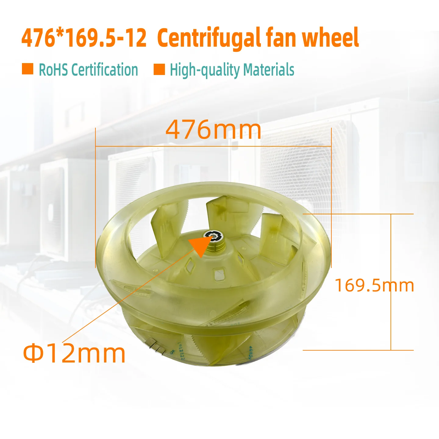 Centrifugal Blower, 476x169.5x12, Electric, Plastic - detail 10