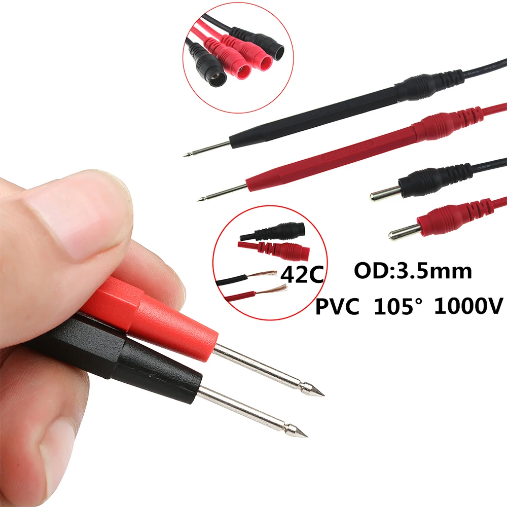 ZBW 16pcs in 1 Set Universal Digital Multimeter Probe 90cm Needle Tip Probe Test Leads Pin Wire Pen Cable Test Line Assortment Kit 