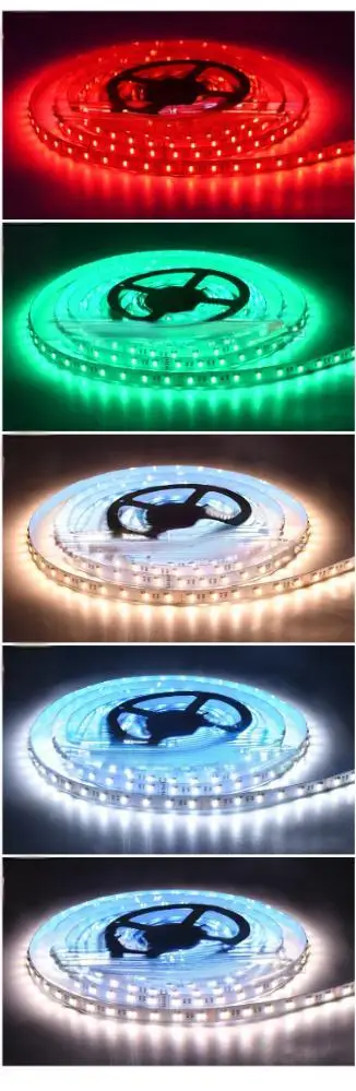 24VDC Highest Density 5-in-1 5050 RGBWW (RGB+Warm White+Daylight) 112LEDs/m Bright RGBCCT LED Strip for DIY Home Decoration