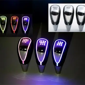 7 Colors Changes Activated Car Gear Shift Knob 5 6 Speed LED Handball Light Cigarette Lighter Charger Knobs AT MT Fit For Toyota
