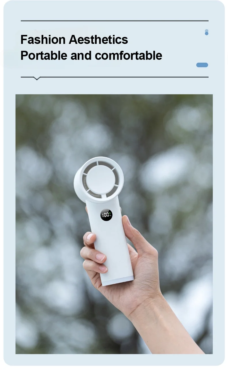Portable Handheld Mini Fan, DC5.0V, Battery - detail 6