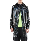 Jackets Wholesale Custom Oem Mens Waterproof Adjustable Drawstring Hood Long Gloss Rain Plus Size Jackets