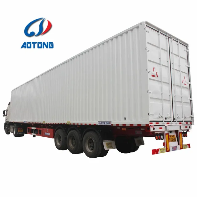 3 tri axles 40ft 53ft enclosed box cargo dry wing van truck semi trailer for sale