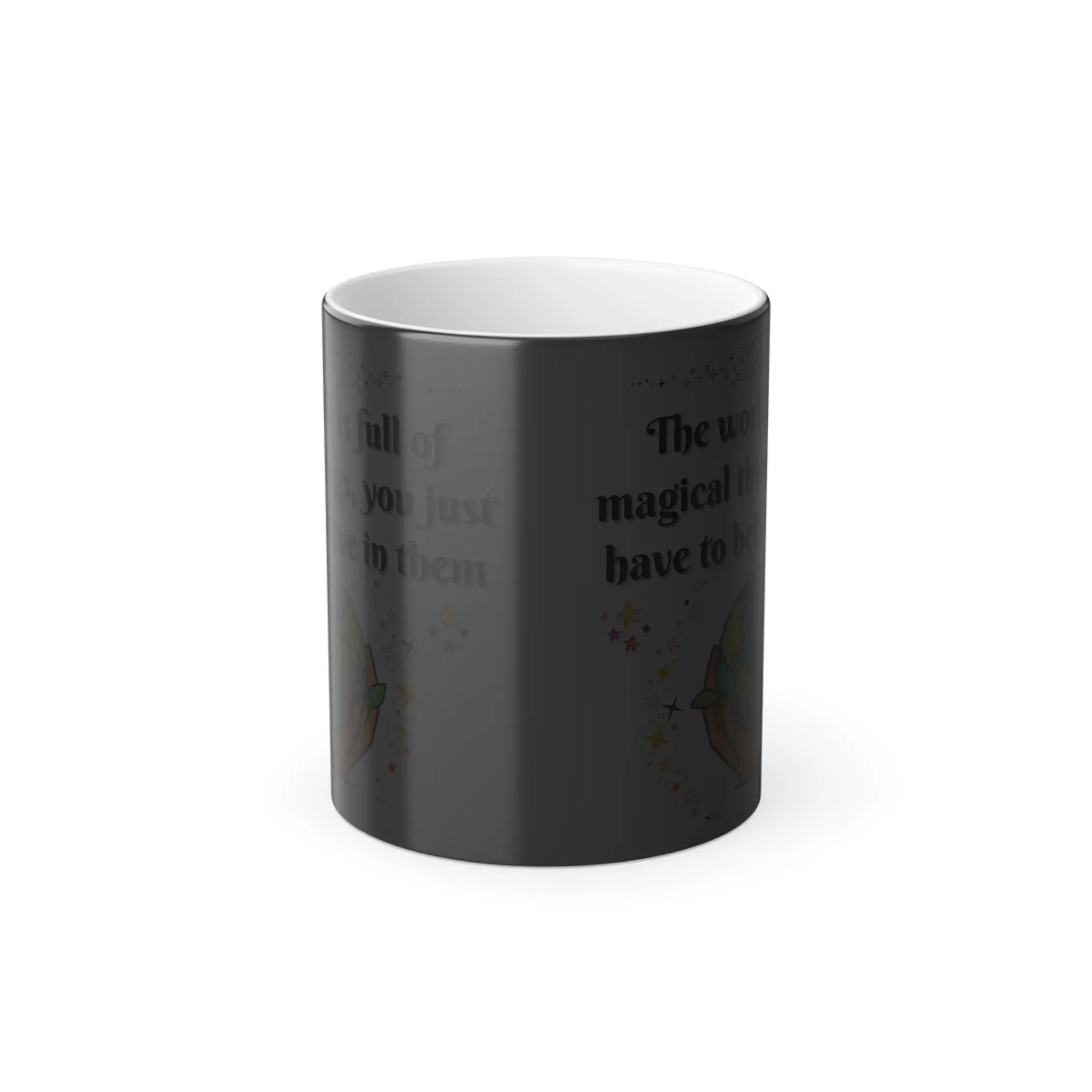 11oz 330ml Heat Sensitive Sublimation Color Changing Coffee Mugs Ceramic Magic Mug With Handle