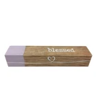 Wood Wood Decor Wooden Blocks With Saying Pattern Set On Table For Home Decoration