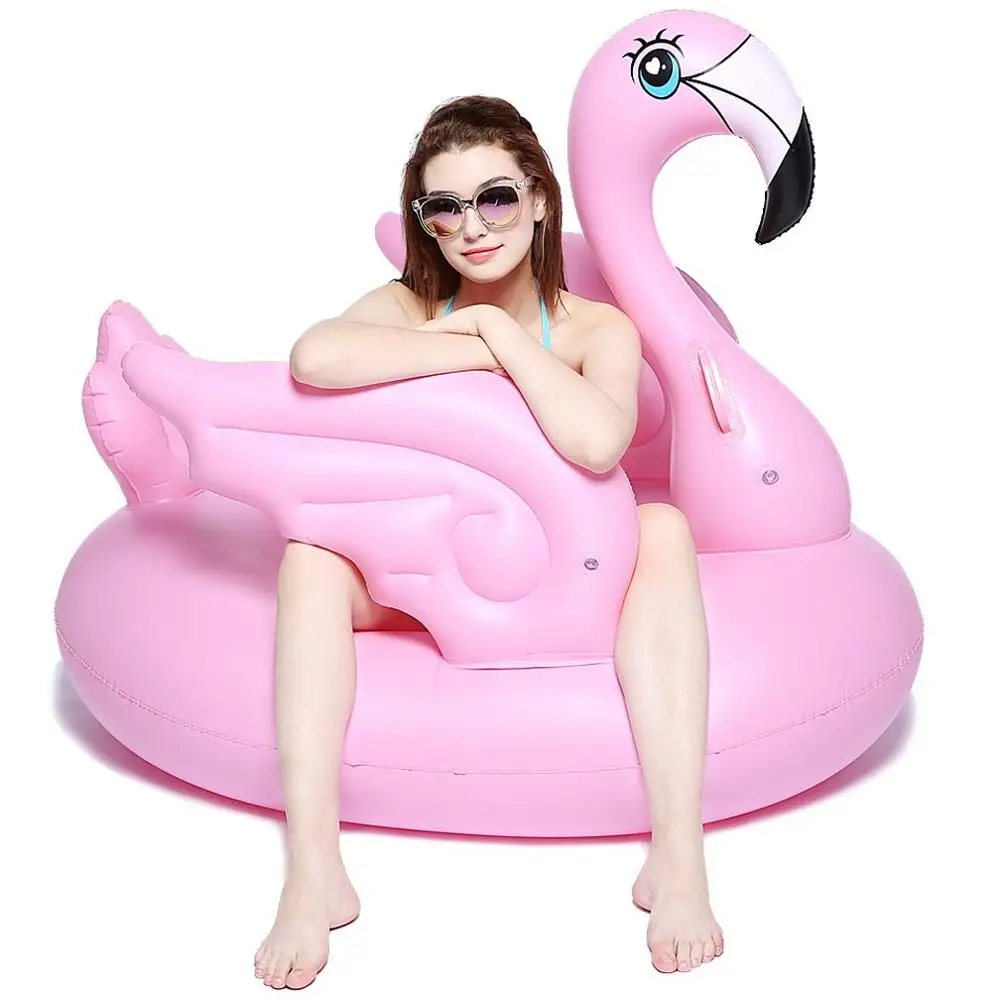 Pink Flamingo Inflatable Giant Swim Pool Floats Raft Swimming Fun Water Sports 