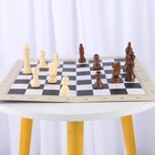 Family Home Desktop Chessboard Foldable Games OEM Orders Wooden Chess And Backgammon Family Game