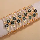 Bracelets Hot Sale Dripping Oil Fashionable Bracelets Inlaying Diamonds 12 Zodiac Bracelets
