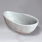 Apulo Factory Hand Carved High Polishing Natural Carrara Marble Bath Tub For Sale