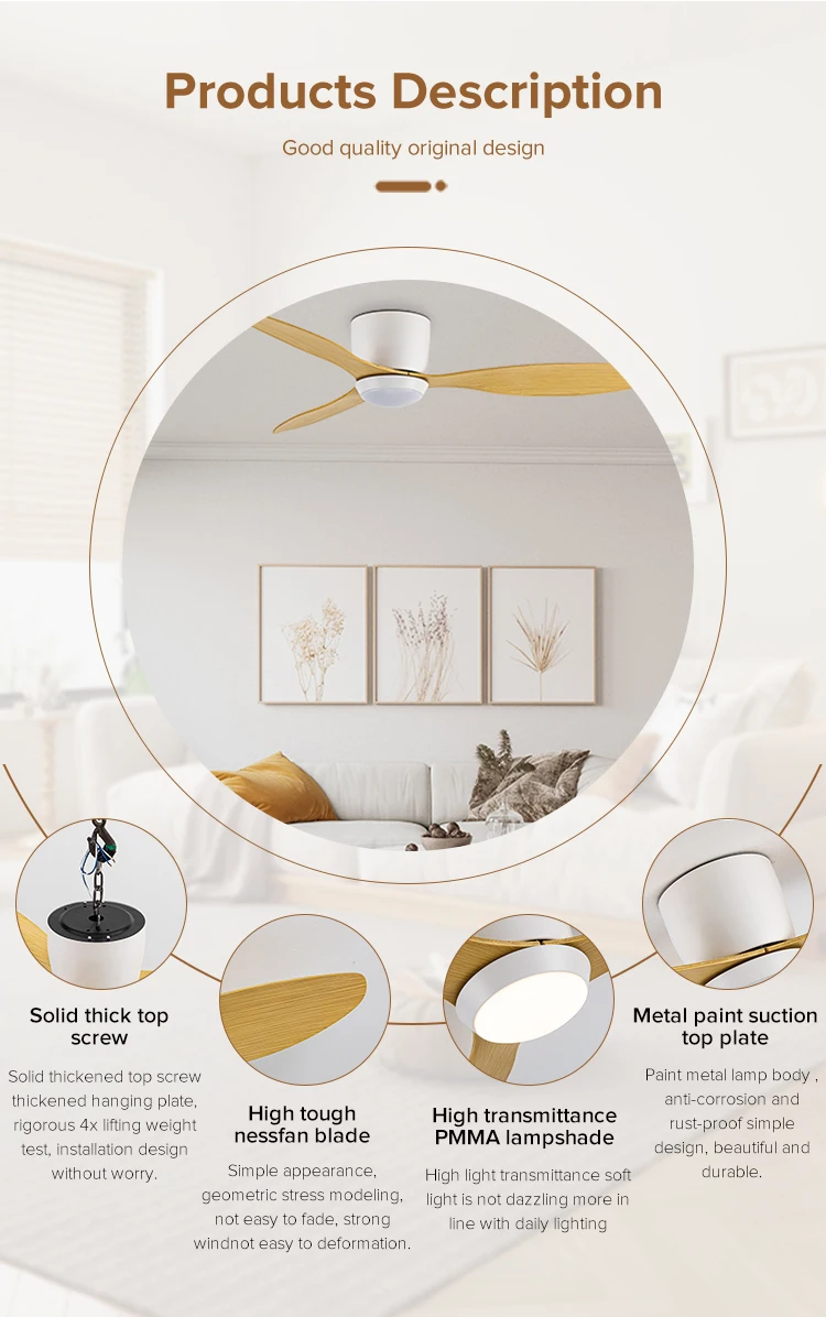 Control Led Ceiling Fan, JS-3038D - detail 16