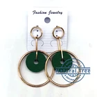 Hoop Earrings Fashion Hoop Gold Plated Wooden Earrings For Girls