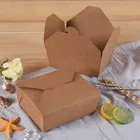 Square Box Square Wholesale Custom Logo High Quality Kraft Lunch Salad Square Paper Box