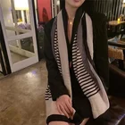 Scarf The New Minimalist Style Wild Geometric Long Scarf Elegant Temperament Sunscreen Silk Scarf