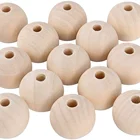 Wood Wood Beads Wholesale Different Size Handmade DIY Round Natural Wood Beads