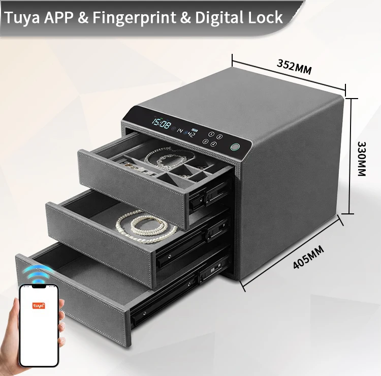 dr 1274 ft ceqsafe smart biometric fingerprint electronic safe box smart hidden diversion steel safe for home and hotel use-28