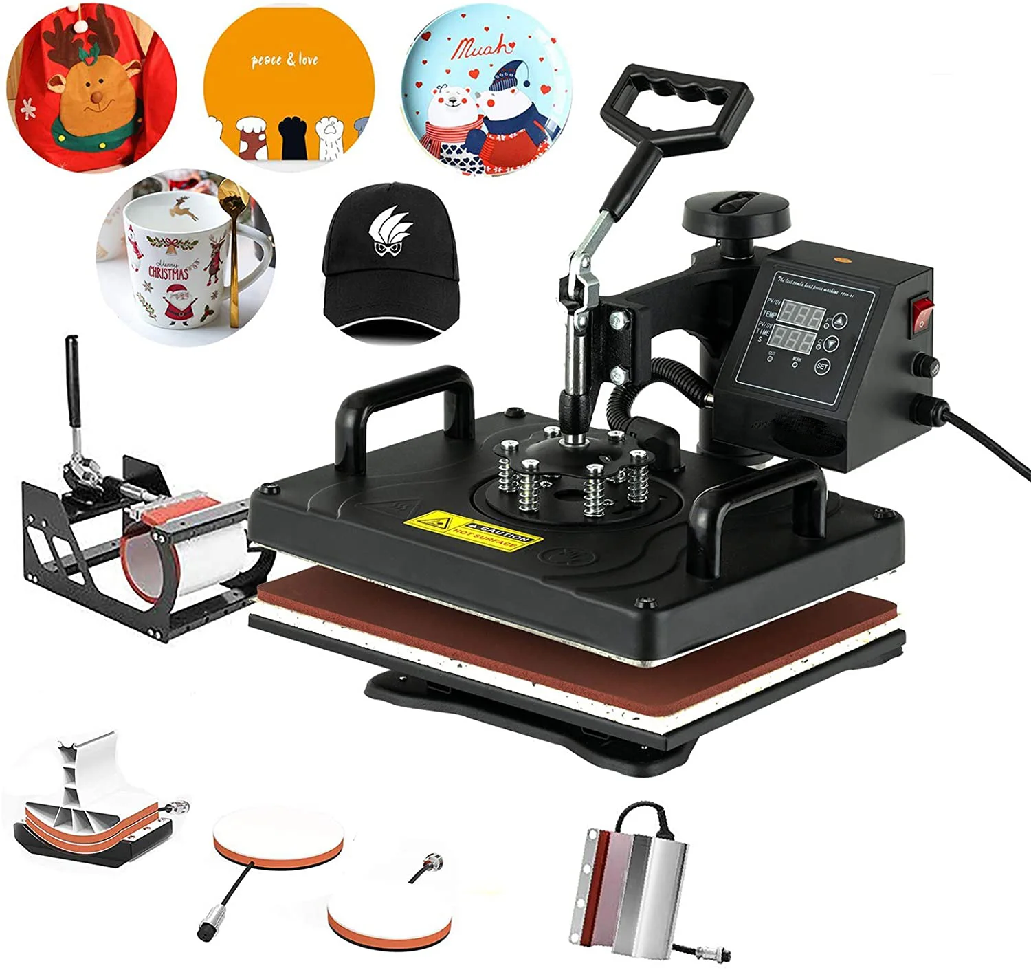 how to use 8 in 1 heat press machine
