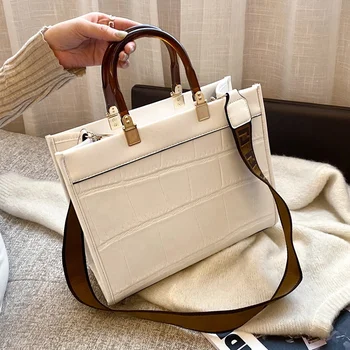 Custom "I Speak Fluent Italian French" Shopping Leather Designer Handbags Luxury Messenger Handbags For Women Tote Bags