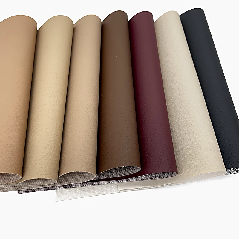 PVC Leather Faux Leather Fabric with 7 Colors in Stock 50 Yards MOQ and 100000 Meters Production Capacity