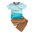 Children's Clothing Mudkingdom Gradient Design Kids Outfits Children's Clothing Sets Baby Boys' Set Clothes