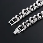 Cz Bracelet 2021 New Cz Ice Out Diamond Bracelet Hip Hop Jewelry Silver Plated Men's Bracelet