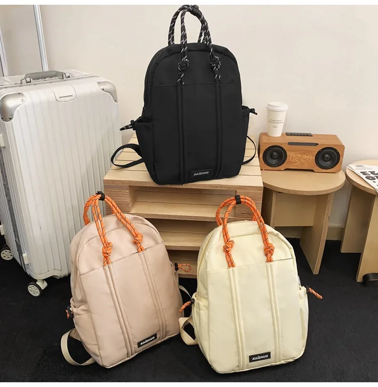 Wholesale Simple Leisure Travel Backpack Bag Student Schoolbag Large Capacity Nylon Computer Backpack