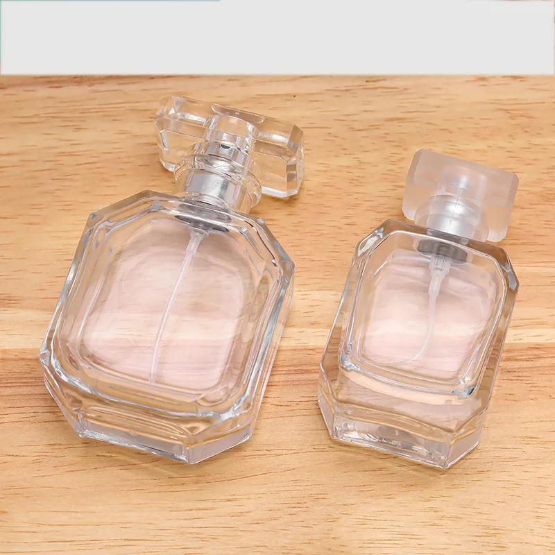30ml 50ml 100ml Pink Flat Refill Square refillable Perfume Fragrance Spray Bottle