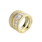 Wedding Ring Ring 925 Silver Rings 925 Sterling Silver Hip Hop Jewelry Silver Wedding Ring Set
