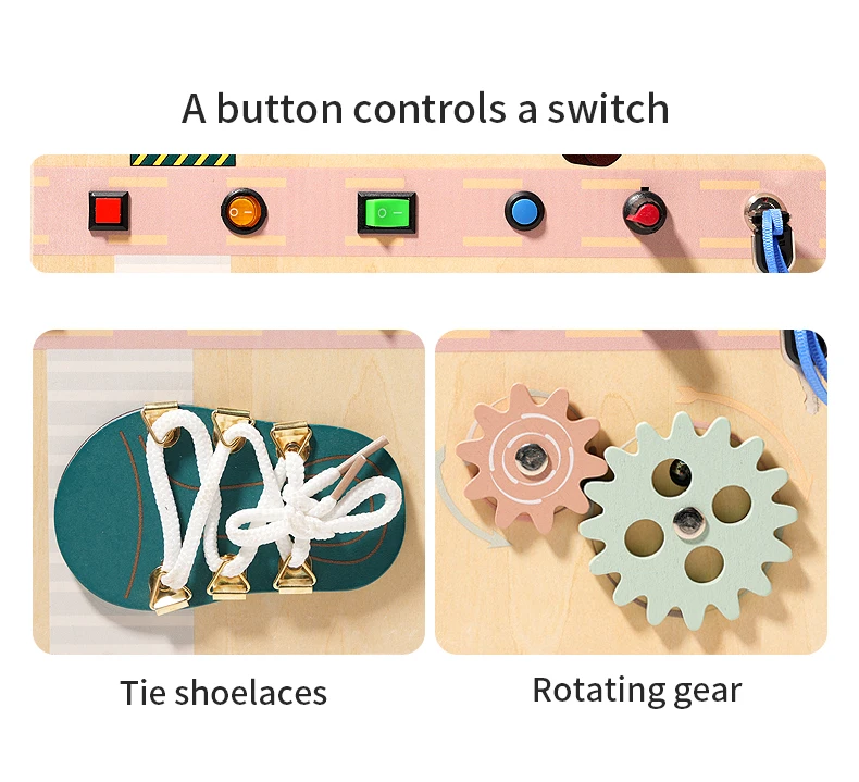 Planche d'activités Montessori pour enfants, jouets sensoriels éducatifs, lumière LED, boîte occupée pour les tout-petits, cadeaux, nouvelle collection