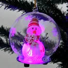 Ornaments LED Lights Christmas Glass Ball Ornaments With Snowman Inside