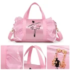 Large Capacity Comfortable Children Dance Bag Pink Children Shoulder Bag Plat Children Ballet Bag