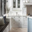 Island Australian Standard Shaker Oak Wood Contemporary Modern Luxury White Kitchen With Island