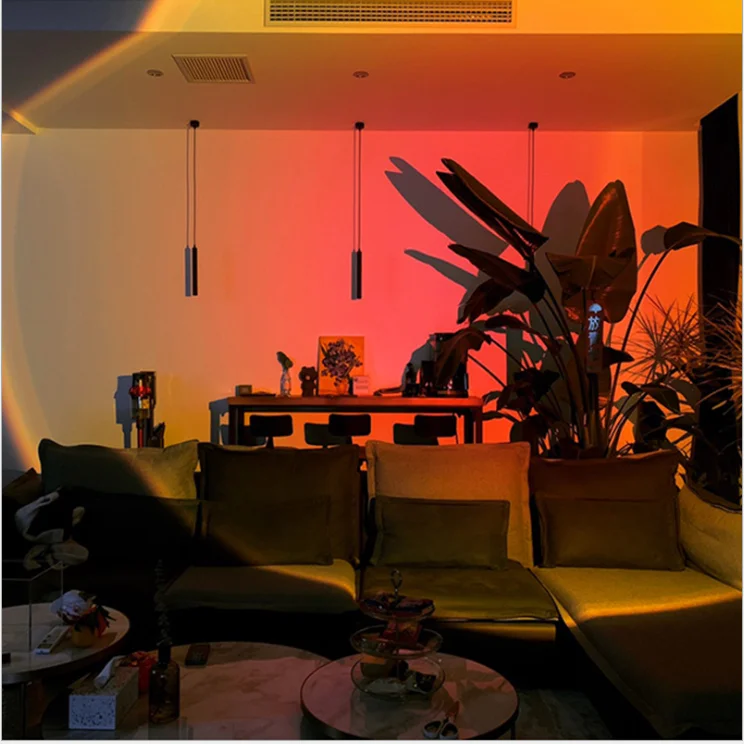 Indoor ABS DC 5V Usb Living Room Kids Boys Sunset Rainbow Projector Night Lamps