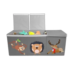 Modern Foldable Large Cloth Storage Bins  Customized Design Toy Storage Chest Cubes Organizer Box With Lid