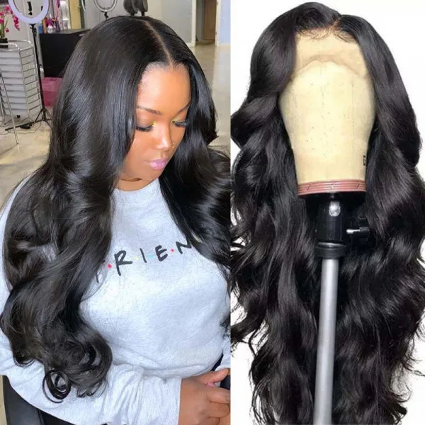 Glueless Frontal Human Hair Lace Wig,150% Density Wig Body Wave 13*4 Wig Pre Plucked,HD Wigs Human Hair Lace Front