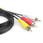 Video Cable Audio Cable Male Custom Length 2.5mm 3 RCA Male To 3 RCA Male Splitter Professional Audio Video Cable