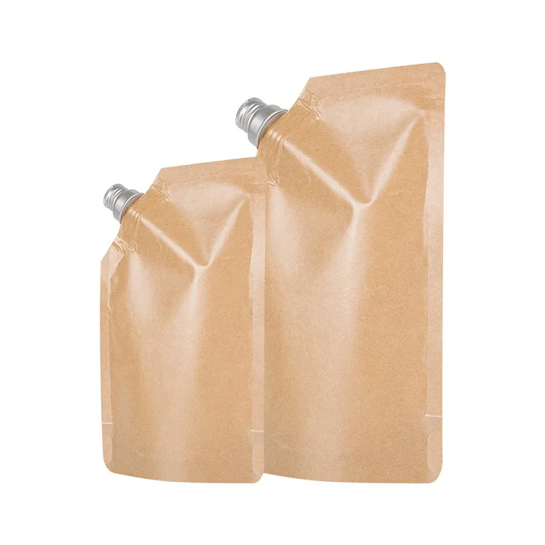 Sustainable Eco Compostable Spout Kraft Paper Pbat Biodegradable