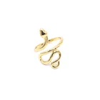 Zircon Customized Vintage Snake Shape Serpentine Miniature Zircon Brass Ring