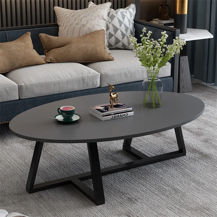 YQ Forever Modern Luxury Coffee Table Marble Metal Leg Material Round Desktop Living Room Furniture