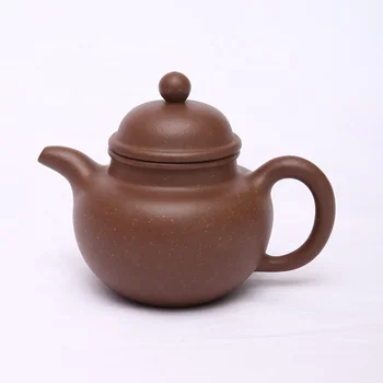 wholesale chinese tangible cultural heritage antique ceramic handmade purple clay teapot for home decoration