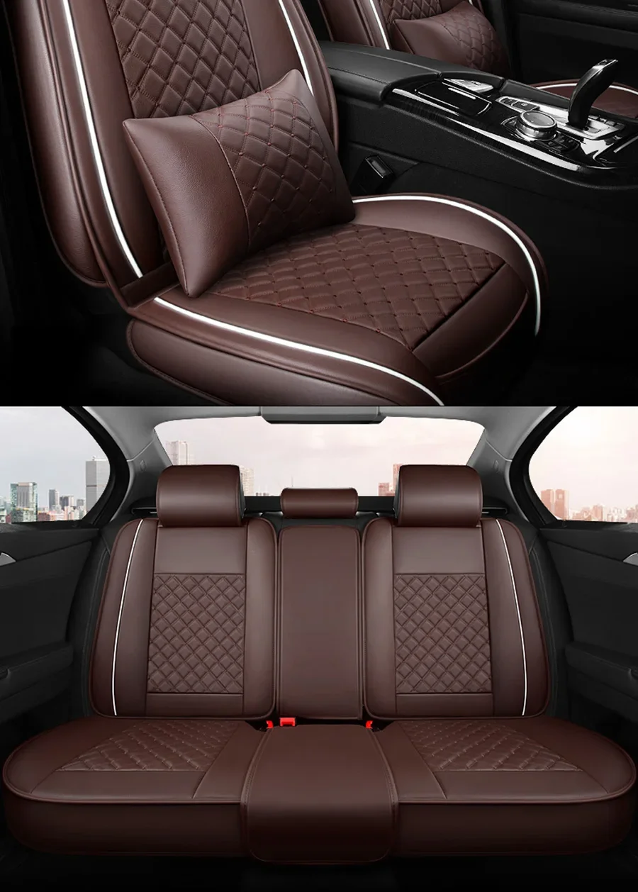 Car Seat Cover Universal 5 set Auto Seat Cushion Leather 5 seats Universal Car seat cover Waterproof