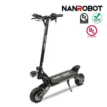 Nanrobot New Design UL D6+ disc brake 2000w Europe Warehouse 10inch Off Road Folding Power Adult Electric Scooter